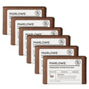 Marlowe energizing coffee bar soap with fresh brew scent, shown in a six-pack packaging, ideal for invigorating skin cleansing.