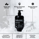 MARLOWE Cedarwood and Sea Salt Set includes a body wash with natural cedarwood and sea salt ingredients visible in the bottle.