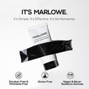 Three bottles of MARLOWE facial moisturizer in a 3-pack, showcasing the product's sleek packaging and creamy texture.