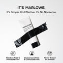 MARLOWE. sage and fir body wash and scrub with natural ingredients, featuring a sleek bottle and fresh herbal scent.