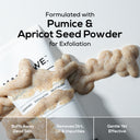 MARLOWE. exfoliating facial scrub with apricot seed and pumice, shown in a 3-pack, for gentle skin exfoliation and renewal