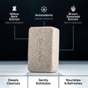 MARLOWE Best Sellers Set with facial moisturizer, soap, scrub, and bar, showcasing natural ingredients and skincare products.