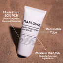 Set of two MARLOWE Daily Face Lotions with SPF 50 in packaging, featuring pump bottles and clear labeling.