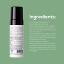 Close-up of the ingredient list on the packaging of MARLOWE Gentle Foaming Cleanser for face skincare.