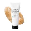 MARLOWE. Sage + Fir body wash and scrub with natural botanicals, showing a sleek bottle and exfoliating scrub texture.