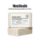 Marlowe original sage and fir scented scrub soap bar with natural exfoliating texture, ideal for cleansing and refreshing skin.